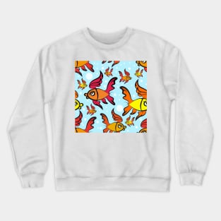 fishes pattern Crewneck Sweatshirt